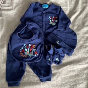 5piece 0-3month “super pup” outfit